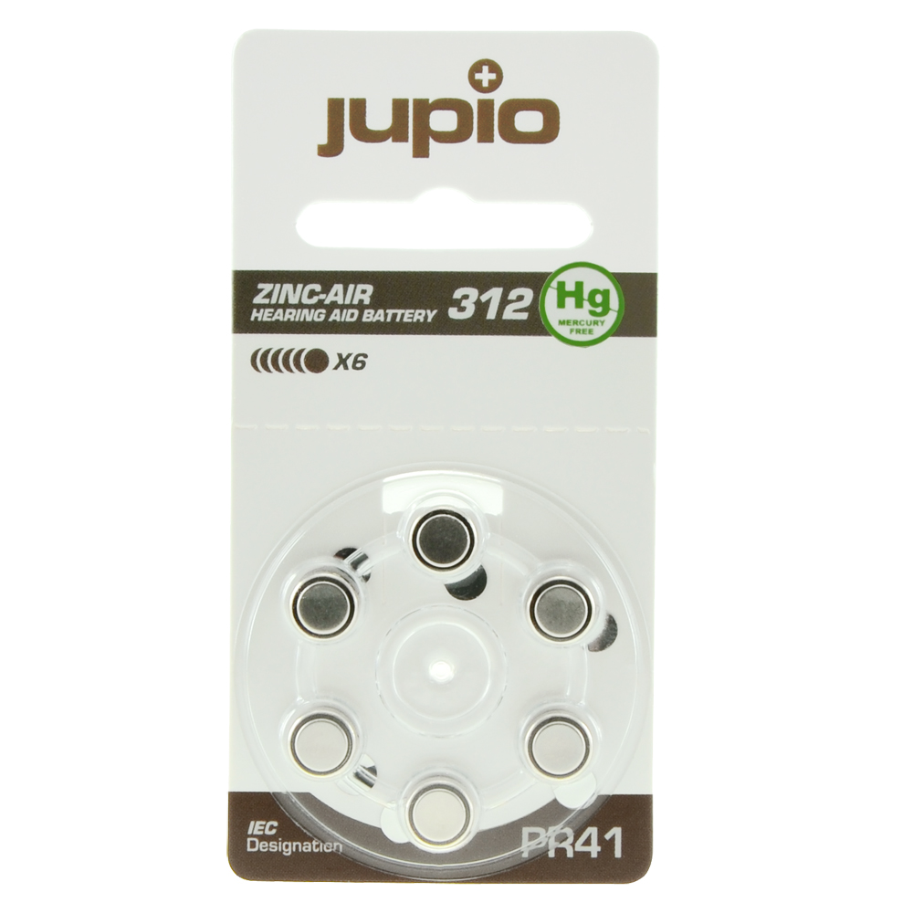 Afbeelding van Hearing Aid 312 Zinc Air Brown PR41 6 pcs
