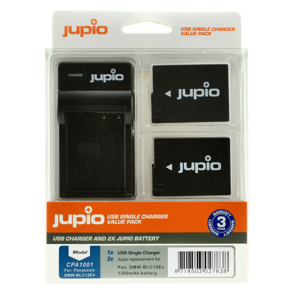 Afbeelding van Jupio Value Pack: 2x Battery DMW-BLC12E + USB Single Charger