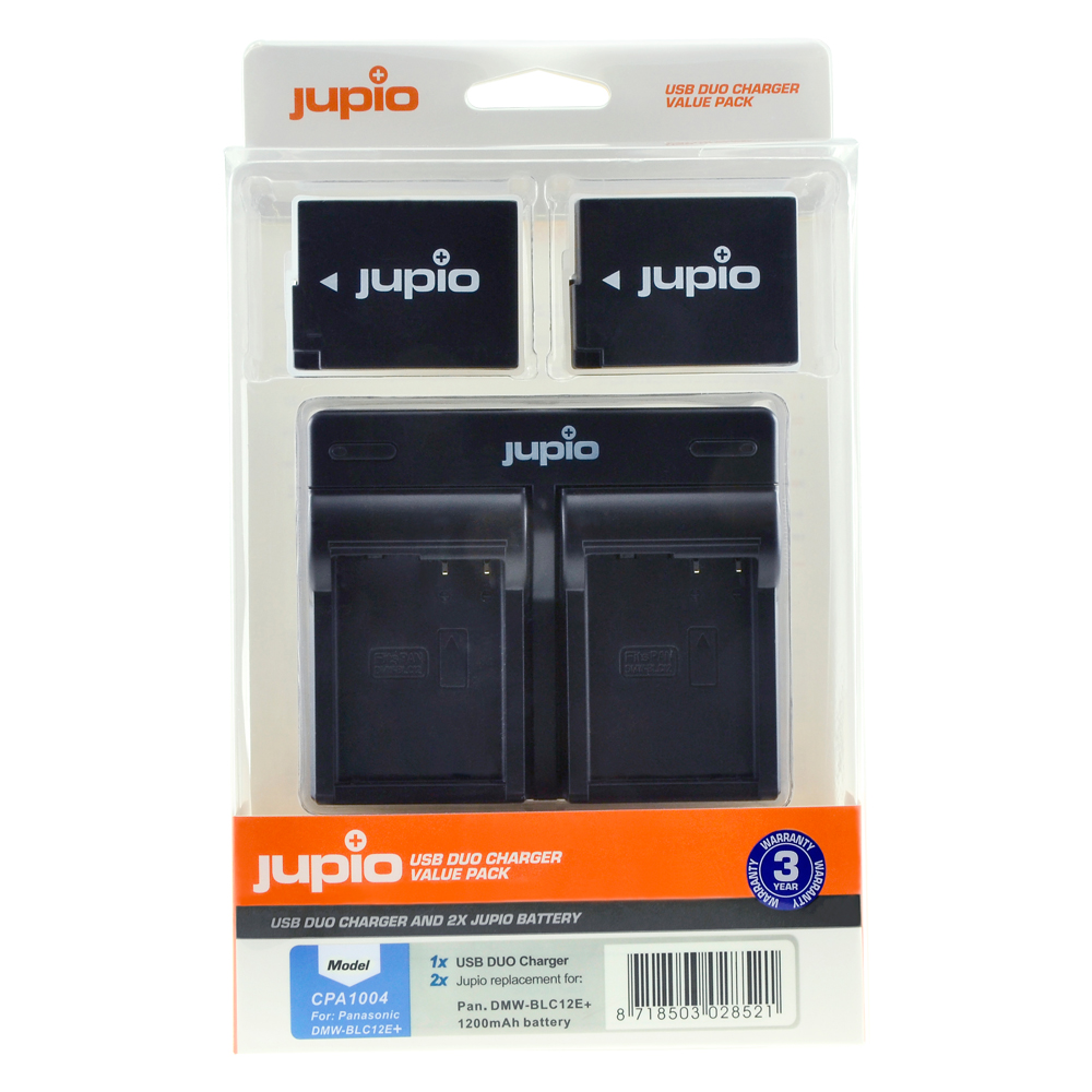 Afbeelding van Jupio Value Pack: 2x Battery DMW-BLC12E + USB Dual Charger