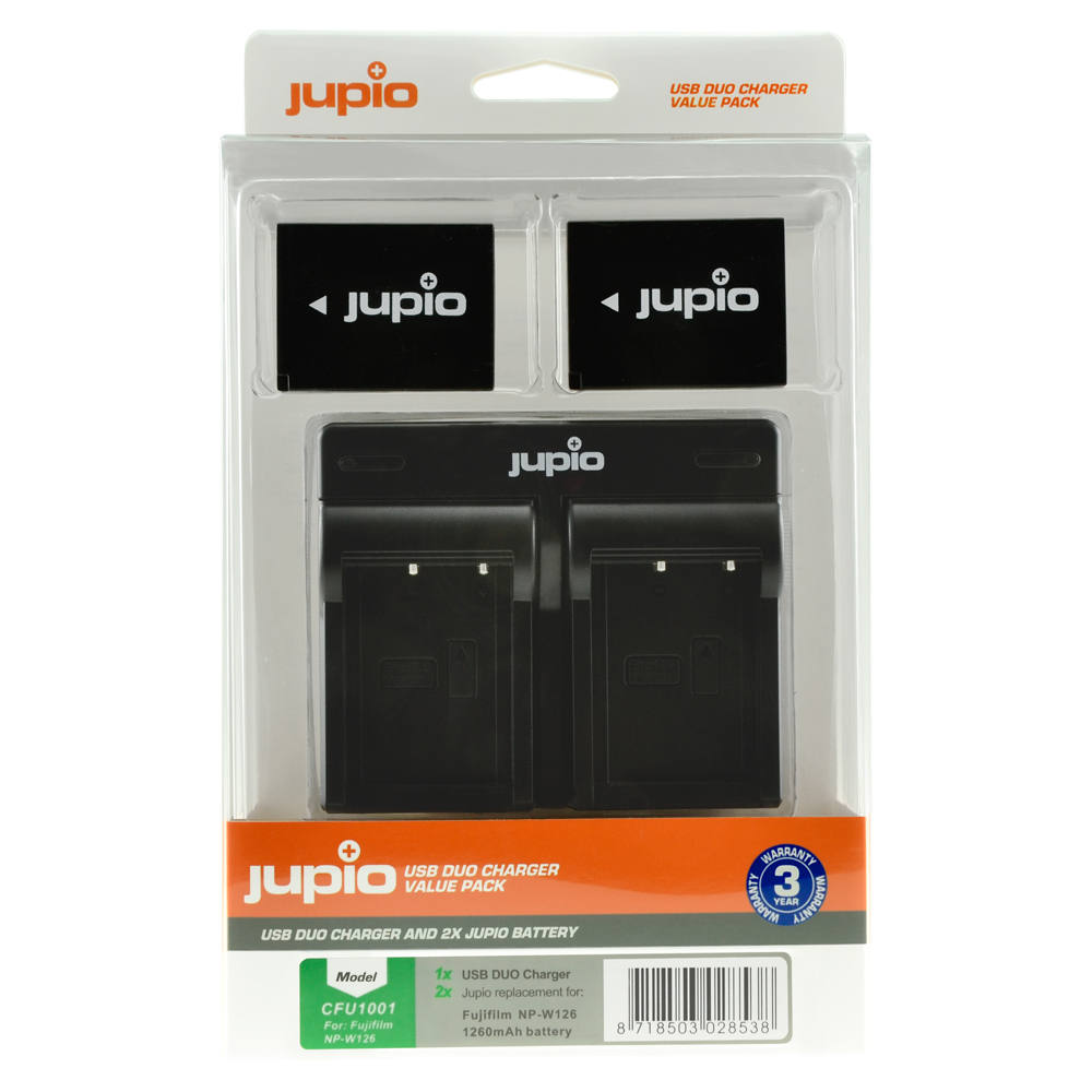 Afbeelding van Jupio Value Pack: 2x Battery NP-W126S + USB Dual Charger