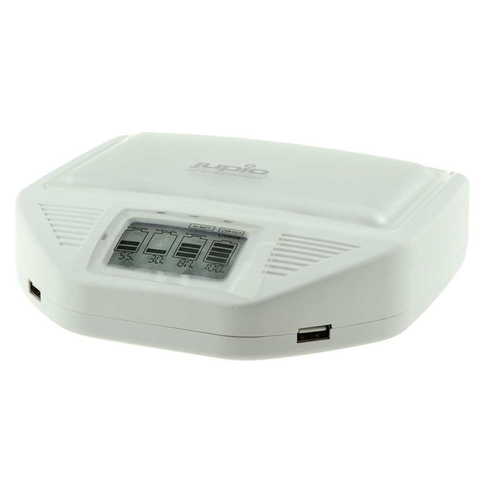 Afbeelding van Jupio All-In-One Charger (AA/AAA/9V/C/D/16500/18650/26650)